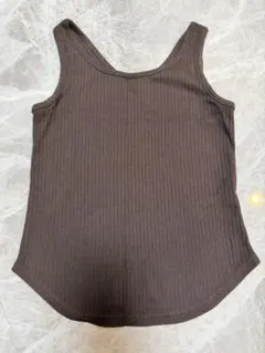 【GU タンクトップ】Ｖネック/Uネック ブラウン Sサイズ