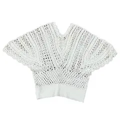 レディース　トップス　ニット　ポンチョ　ボレロ　M