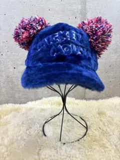 美品 Disney ディズニーランド ミッキーマウス 帽子 キャップ ボンボン付