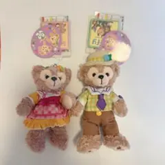 【新品·未使用】ダッフィー シェリーメイ ぬいぐるみバッジ 2点セット