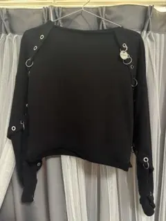 DIESEL ブラック クロップドスウェット