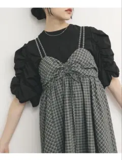 【KBF】シャーリングスリーブブラウス
