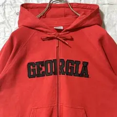 古着 NIKE ナイキ ジップパーカー スウェット 刺繍ロゴ M 短丈 入手困難