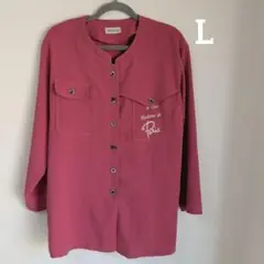 ⭐️即日発送‼️美品/くすみピンク/ジャケット/ミセス服/マダム服/Lサイズのサムネイル