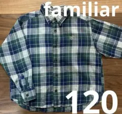 familiar 長袖シャツ 120 チェック柄