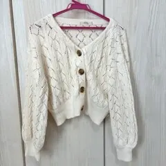 ナイスクラップ　レース編み カーディガン