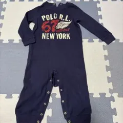 ラルフローレン　POLO ワッフル地　ネイビー ロンパース　12M 80㎝