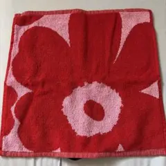 Marimekko Unikko タオルハンカチ レッド ピンクのサムネイル