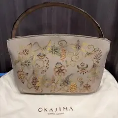 OKAJIMA オカジマ 和装バッグ ハンドバッグ 刺繍 花柄 ブラウン 茶 2026年最新】okajima バッグの人気アイテム - メルカリ