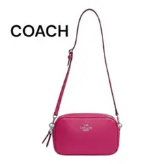 COACH コーチ ミニショルダーバッグ レザー ピンク クロスボディ