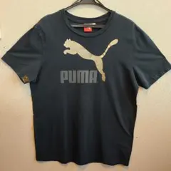 【古着】 PUMA プーマ Tシャツ ビッグロゴ 半袖 黒のサムネイル