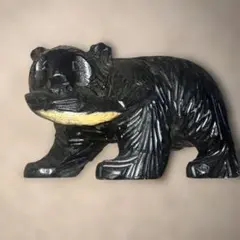 木彫り 熊 鮭 彫刻 オブジェ