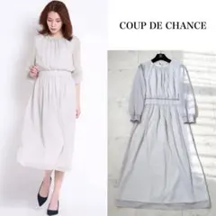 新品❤️近年モデル　クードシャンス　楊柳ギャザーワンピース 入学式　ライトグレー