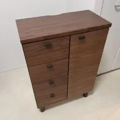 isseiki キャビネット コード穴有り 美品 ウォルナット