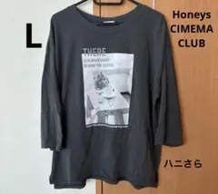 LハニーズHoneysシネマクラブCINEMACLUB7分袖フォトプリントT