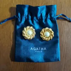 AGATHA パール付きゴールドイヤリングのサムネイル