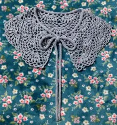 手編み付け襟　Lサイズ