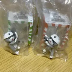 仕事猫ハコキーチェーン2種セット 電話・写真撮影