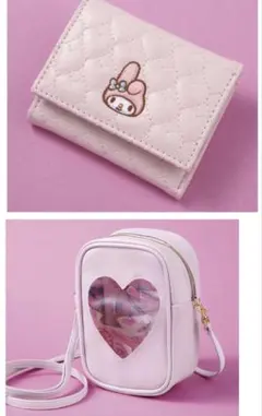 Sweet 付録　マイメロディ 財布 マイメロディ＆クロミ ポーチポシェット