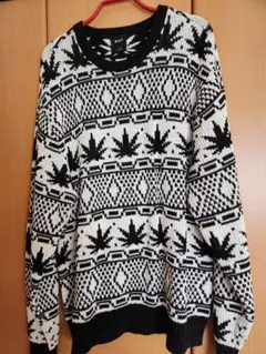 HUF 幾何学模様 ニットセーター