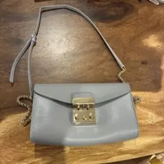 FURLA ショルダーバッグ グレー ゴールド金具のサムネイル