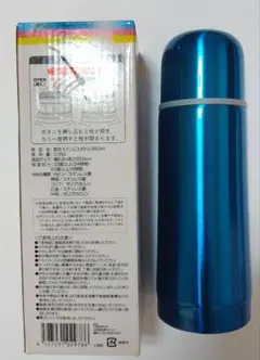 新品未使用　青い光沢水筒 ねじ式キャップのサムネイル
