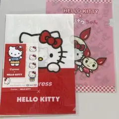キティーちゃん　クリアファイル　2枚　シール付き
