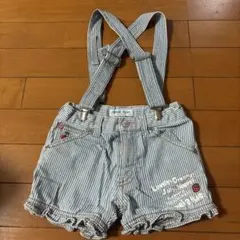 エンジェルブルー　サスペンダー付きショートパンツ110