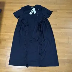 ☆新品☆ ユニクロ x セシリーバンセン フリルTワンピース ブラック L