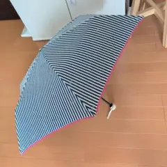 THE EMPORIUM☆晴雨兼用 折りたたみ傘 ストライプ リボン柄