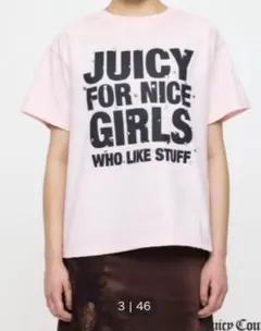 Juicy Couture ロゴプリント Tシャツ ピンクのサムネイル