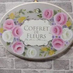 トールペイント作品薔薇の壁飾り