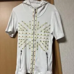 NICOLE CLUB FOR MEN 半袖パーカー ホワイト