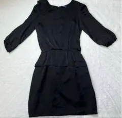 美品✨ユナイテッドアローズ ティアードワンピース ブラック 冠婚葬祭 F