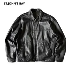 セントジョンズベイ レザージャケット M 美品 ST JOHN'S BAY レザー ジャケット | ブラック XL - 札幌 ビンテージ