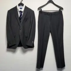ハルヤマ リスペクトネロ メンズ スーツ スリーピース 濃紺 シャドー