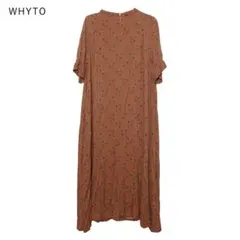 WHYTO ペイズリー ロングワンピース ブラウン Aラインのサムネイル