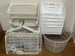 【ダイソー・セリア】キッチン整理棚 収納カゴ 滑らないハンガー バスケットセット