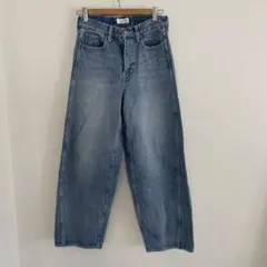 GRL DENIM ライトブルー ワイドレッグデニム