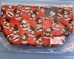ミッキーマウス ポーチ 赤 総柄 Disney 保冷バック