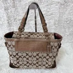 COACH コーチ ハンドバッグ シグネチャー キャンバス 8K06 ハンプトン