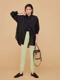 PLST リネンブレンドスティックパンツ