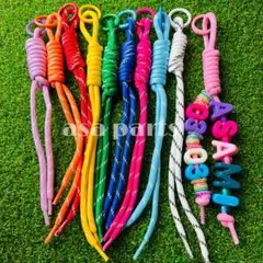 数量限定  丸カラビナ付きパラコードキーホルダー 10本