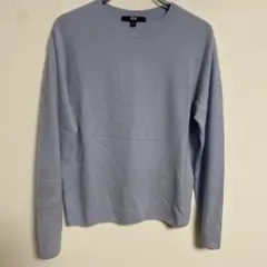 UNIQLO ユニクロ ライトブルー カシミヤ100% クルーネックニット S
