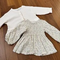 tete a tete 花柄ブラウスとカーディガンセット
