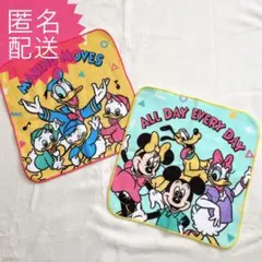ディズニー ミッキー ミニタオル ハンカチ タオルハンカチ2枚セット 綿100%
