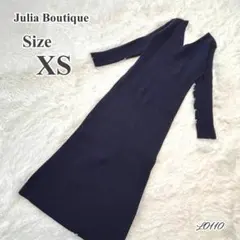 Julia Boutique ニットロングワンピース ネイビー系 XS相当