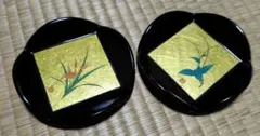 金沢金箔　銘々皿2枚　工芸品