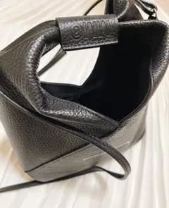 MM6 ジャパニーズ ショルダーバッグ 2way レザー 黒