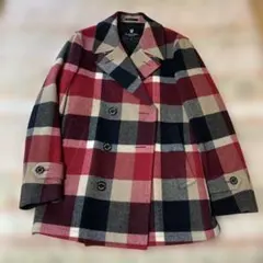 BLACK LABEL CRESTBRIDGE チェック柄ピーコート M 美品